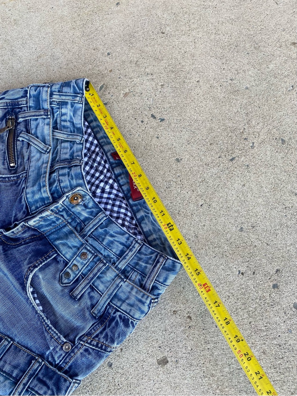 Y2k/Grunge Plaid Linning Bootcut Jeans - Picture 10 of 12
